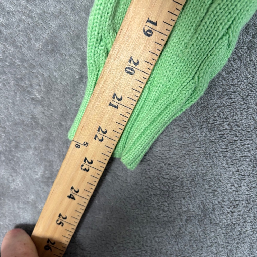 Ralph Lauren Womens Lime Green Cable Knit Cotton Crew Neck Sweater Size M Preppy - Picture 12 of 13